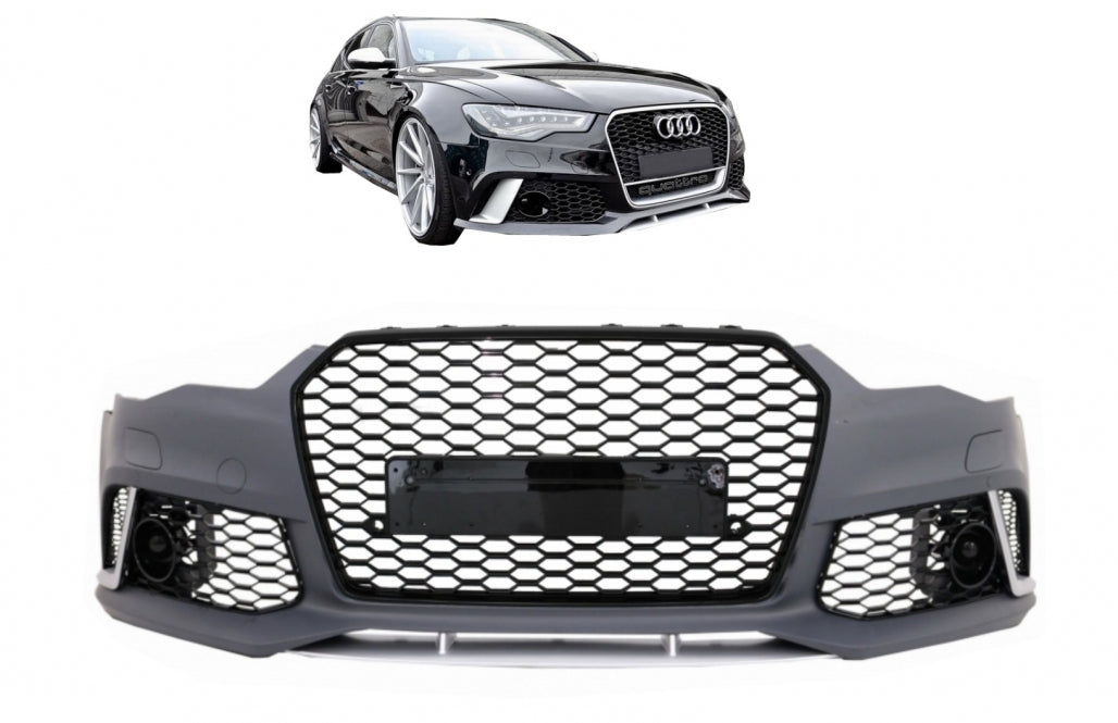 Front Bumper RS6 Design with Grille for Audi A6 C7 4G (2011–2015)
