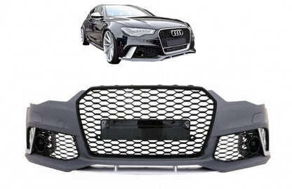 Front Bumper RS6 Design with Grille for Audi A6 C7 4G (2011–2015)