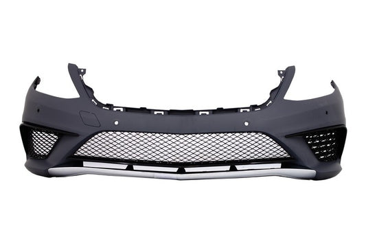 Front Bumper S63 Design with Piano Black Central Grille for Mercedes S-Class W222 (2013–06.2017)