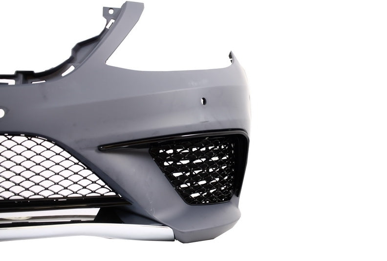 Front Bumper S63 Design with Piano Black Central Grille for Mercedes S-Class W222 (2013–06.2017)