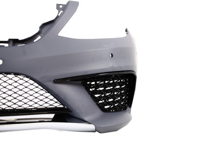 Front Bumper S63 Design with Piano Black Central Grille for Mercedes S-Class W222 (2013–06.2017)