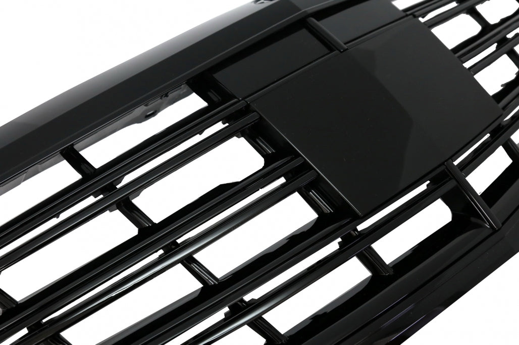Front Bumper S63 Design with Piano Black Central Grille for Mercedes S-Class W222 (2013–06.2017)