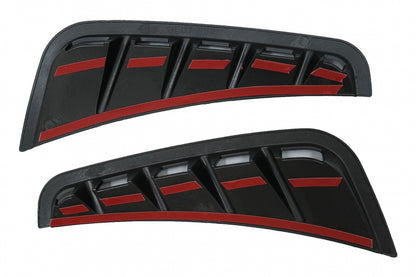 Front Bumper Side Fins Piano Black for Mercedes C-Class W205 S205 Facelift AMG Sport Line (2018–2020)