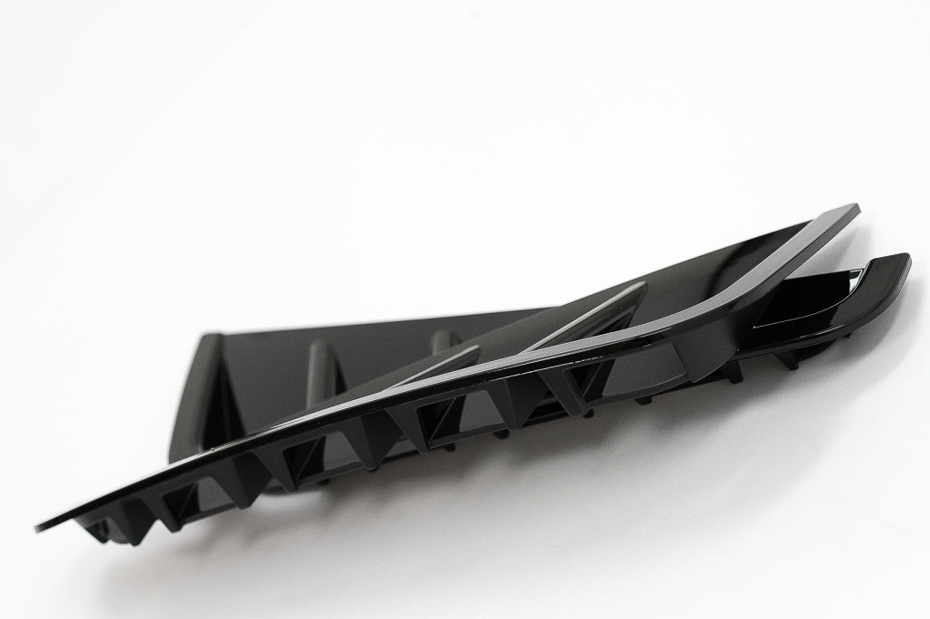 Front Bumper Side Fins Piano Black for Mercedes C-Class W205 S205 Facelift AMG Sport Line (2018–2020)