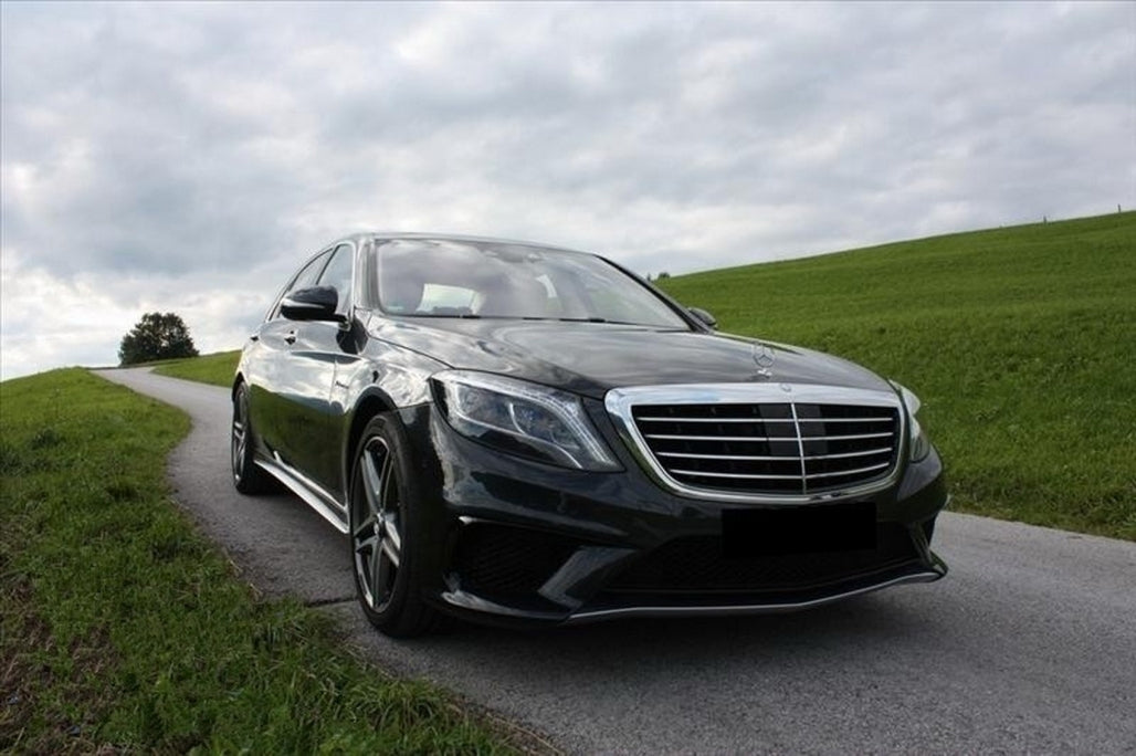 Front Bumper Side Grilles Piano Black Left & Right for Mercedes S-Class W222 (2013–2017) S63 Design