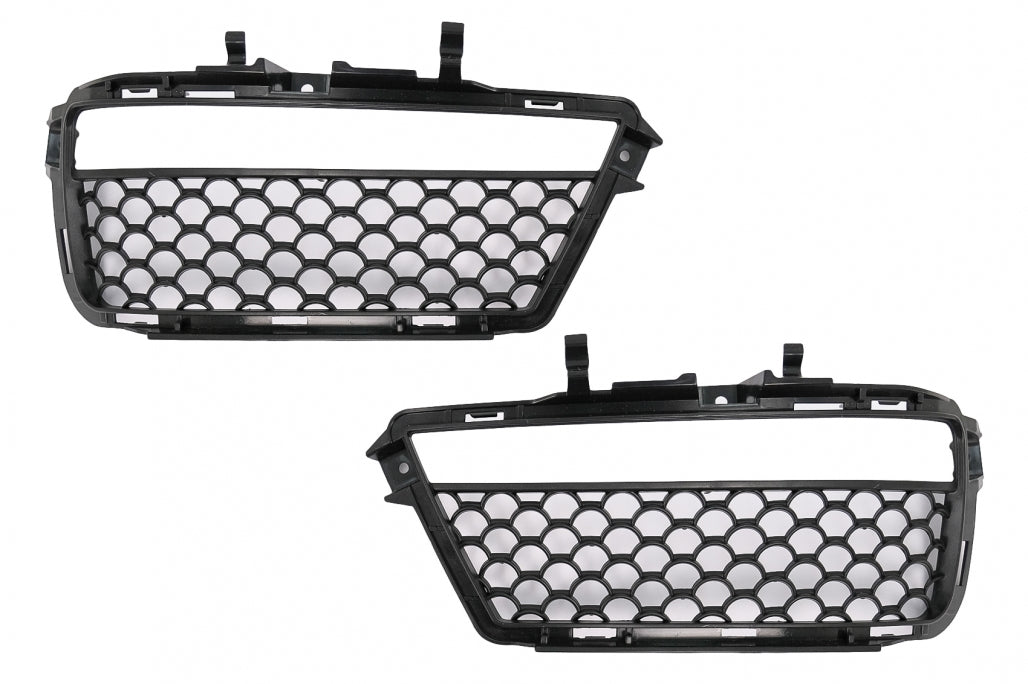Front Bumper Side Grilles with Fog Light DRL for Mercedes S-Class W221 (2005–2012) S63 S65 Design