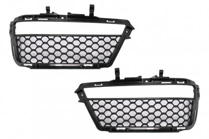 Front Bumper Side Grilles with Fog Light DRL for Mercedes S-Class W221 (2005–2012) S63 S65 Design