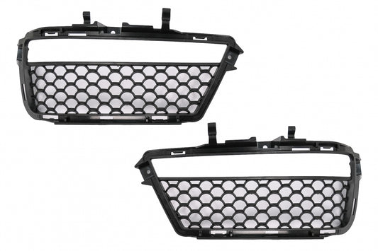Front Bumper Side Grilles with Fog Light DRL for Mercedes S-Class W221 (2005–2012) S63 S65 Design