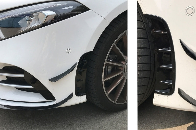 Front Bumper Side Vents Piano Black for Mercedes A-Class W177 V177 (2018–2022)