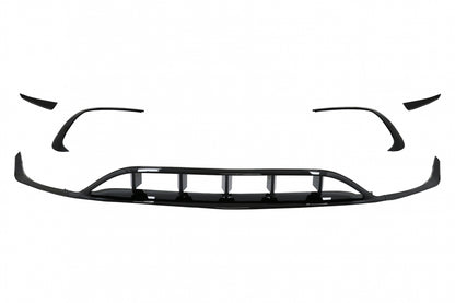 Front Bumper Splitters A45 Design Piano Black for Mercedes A-Class W176 Facelift (2015–2018)