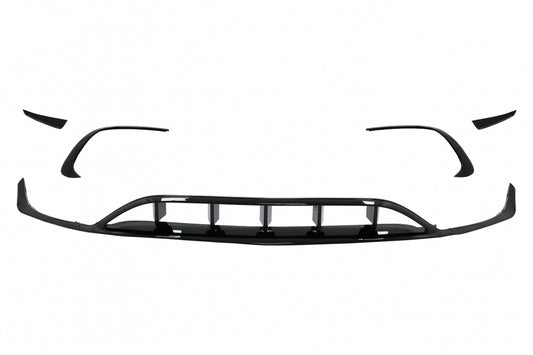 Front Bumper Splitters A45 Design Piano Black for Mercedes A-Class W176 Facelift (2015–2018)