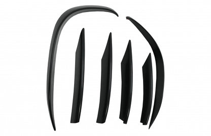 Front Bumper Splitters C43 Design Unpainted Black for Mercedes C-Class W205 S205 C205 A205 Facelift (2019–Up)