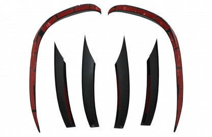Front Bumper Splitters C43 Design Unpainted Black for Mercedes C-Class W205 S205 C205 A205 Facelift (2019–Up)