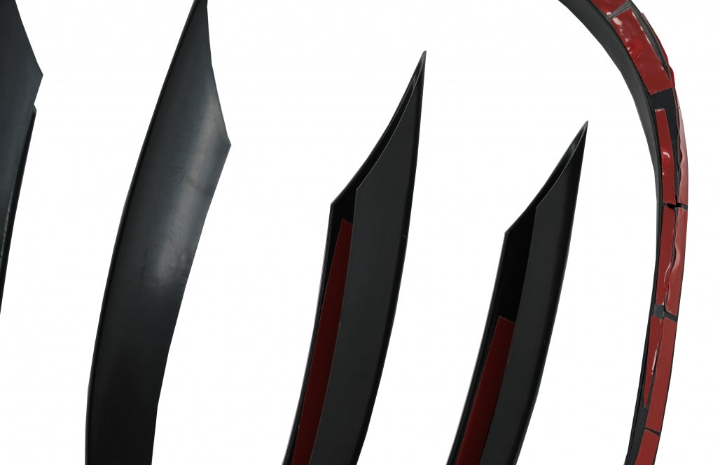 Front Bumper Splitters C43 Design Unpainted Black for Mercedes C-Class W205 S205 C205 A205 Facelift (2019–Up)