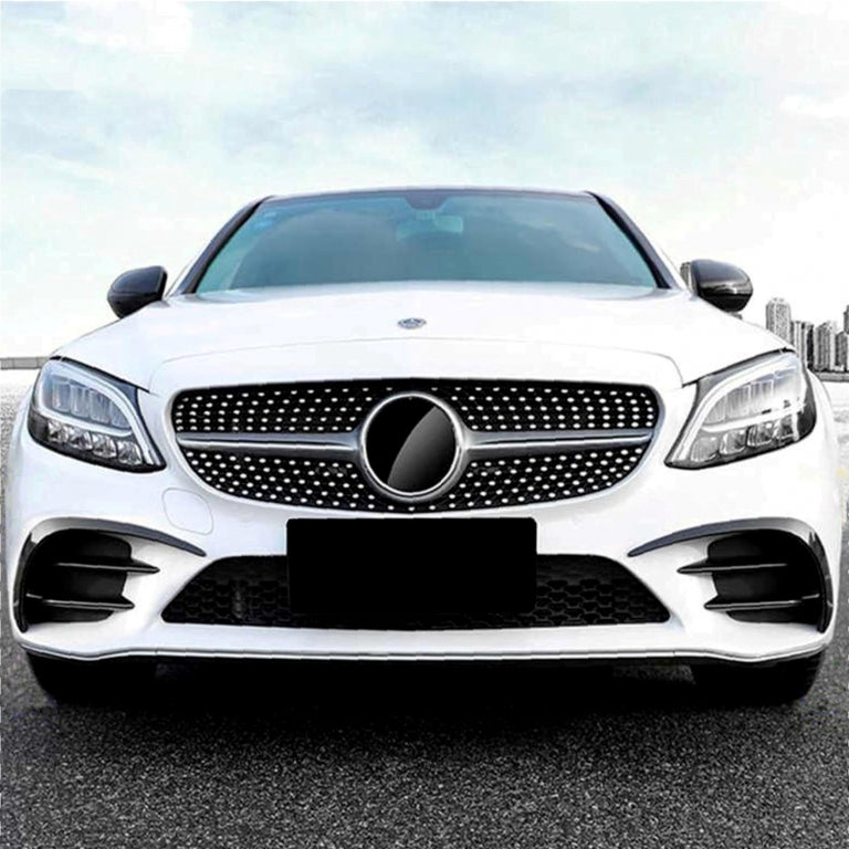 Front Bumper Splitters C43 Design Unpainted Black for Mercedes C-Class W205 S205 C205 A205 Facelift (2019–Up)