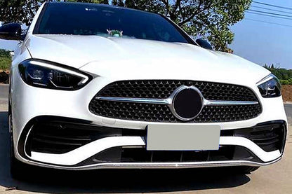 Front Bumper Splitters Piano Black for Mercedes C-Class W206 AMG Sport Line (2021–Up)