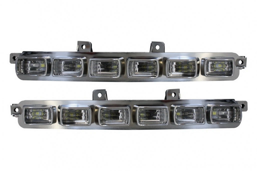 Front Bumper Spoiler Extension with LED DRL for Mercedes G-Class W463 G63 G65 (2013–2017)