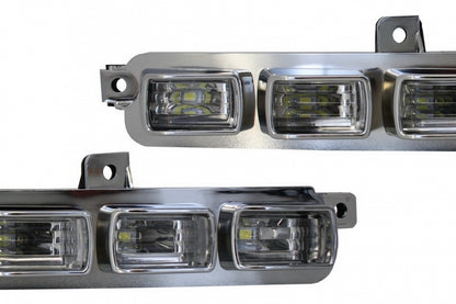 Front Bumper Spoiler Extension with LED DRL for Mercedes G-Class W463 G63 G65 (2013–2017)