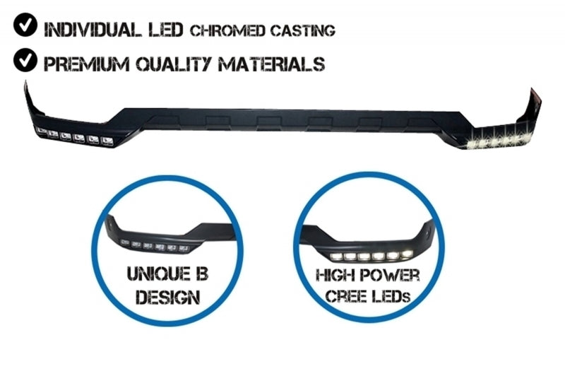 Front Bumper Spoiler LED DRL Extension and Upper Spoiler Lip for Mercedes G-Class W463 (1989–2017)