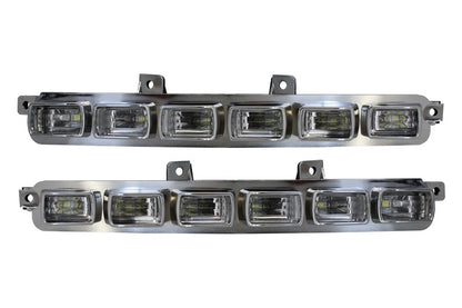Front Bumper Spoiler LED DRL Extension and Upper Spoiler Lip for Mercedes G-Class W463 (1989–2017)