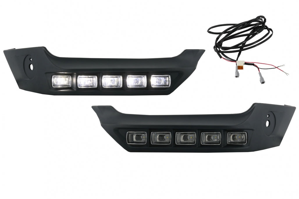 Front Bumper Spoiler LED DRL Extension for Mercedes G-Class W463 (1989–Up)