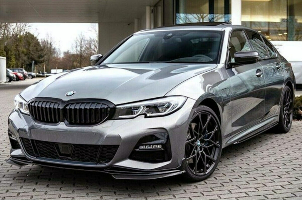 Front Bumper Spoiler Lip M Sport Piano Black for BMW 3 Series G20 G21 (2018–2022)