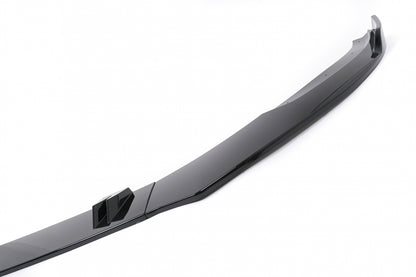Front Bumper Spoiler Lip Piano Black for Audi A6 C8 4K (2018–2022)