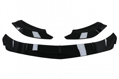 Front Bumper Spoiler Lip Piano Black for Mercedes A-Class W177 V177 Sport Line A35 (2018–2022)