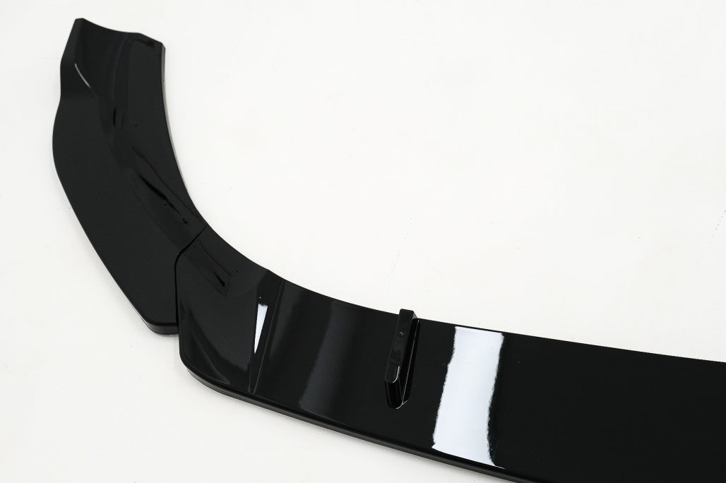 Front Bumper Spoiler Lip Piano Black for Mercedes A-Class W177 V177 Sport Line A35 (2018–2022)