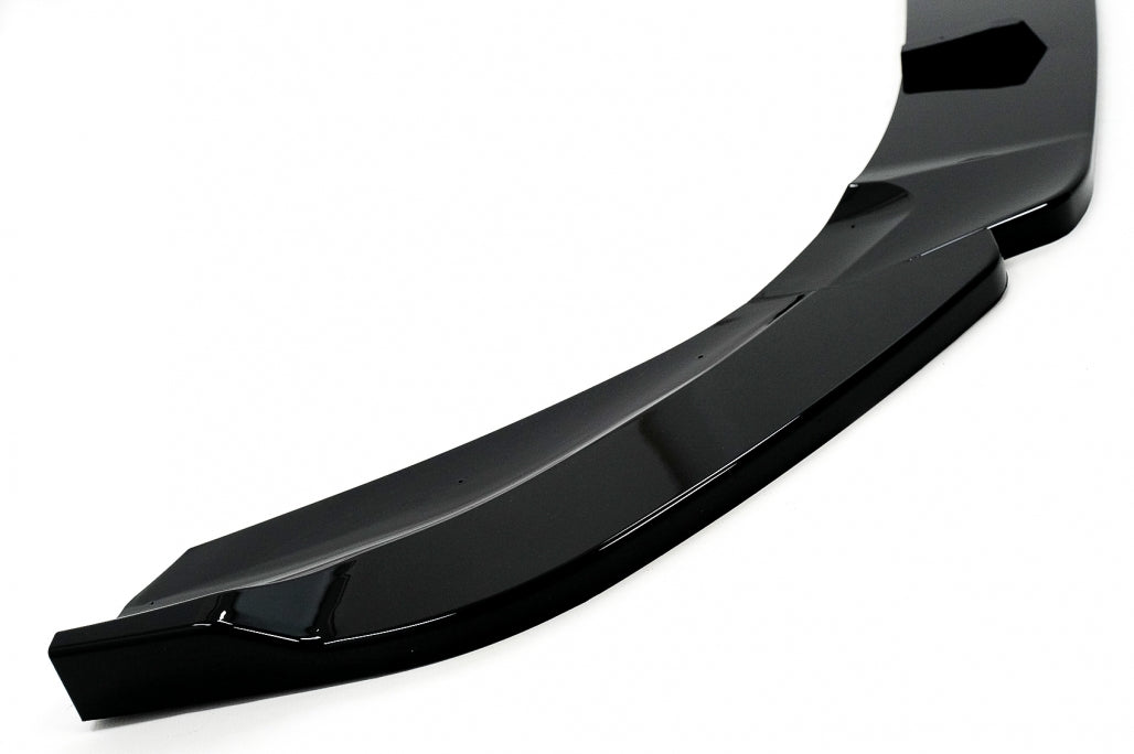 Front Bumper Spoiler Lip Piano Black for Mercedes A-Class W177 V177 Sport Line A35 (2018–2022)