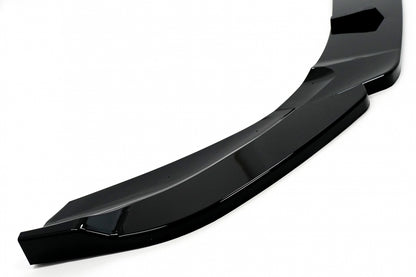 Front Bumper Spoiler Lip Piano Black for Mercedes A-Class W177 V177 Sport Line A35 (2018–2022)
