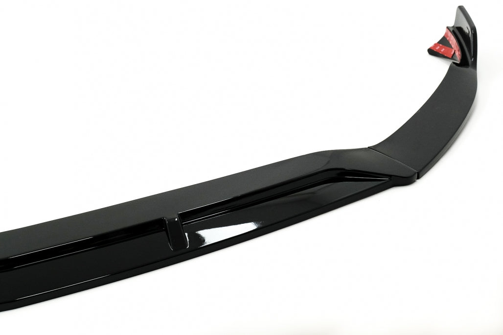 Front Bumper Spoiler Lip Piano Black for Mercedes A-Class W177 V177 Sport Line (2018–2022)