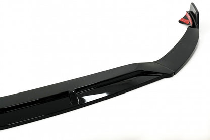 Front Bumper Spoiler Lip Piano Black for Mercedes A-Class W177 V177 Sport Line (2018–2022)