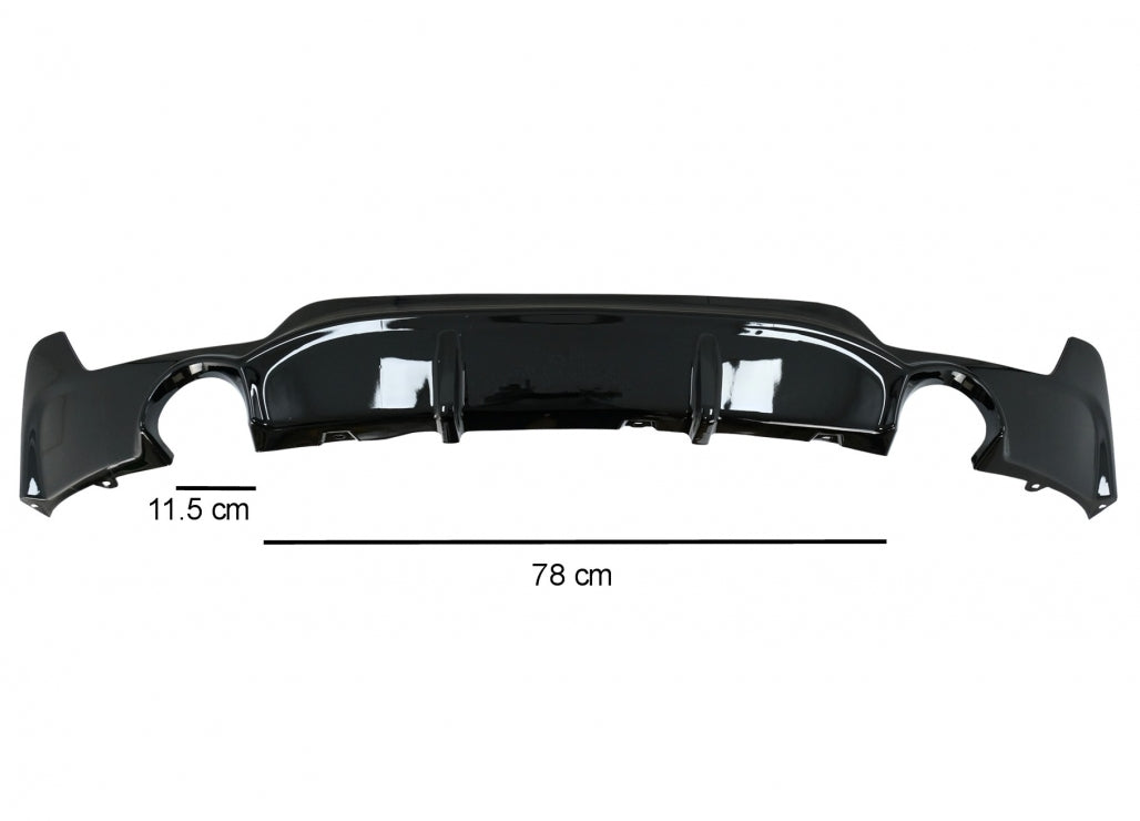 Front Bumper Spoiler Lip & Rear Diffuser Twin Single Outlet M-Performance for BMW 4 Series F32 F33 F36 (2013–2019)