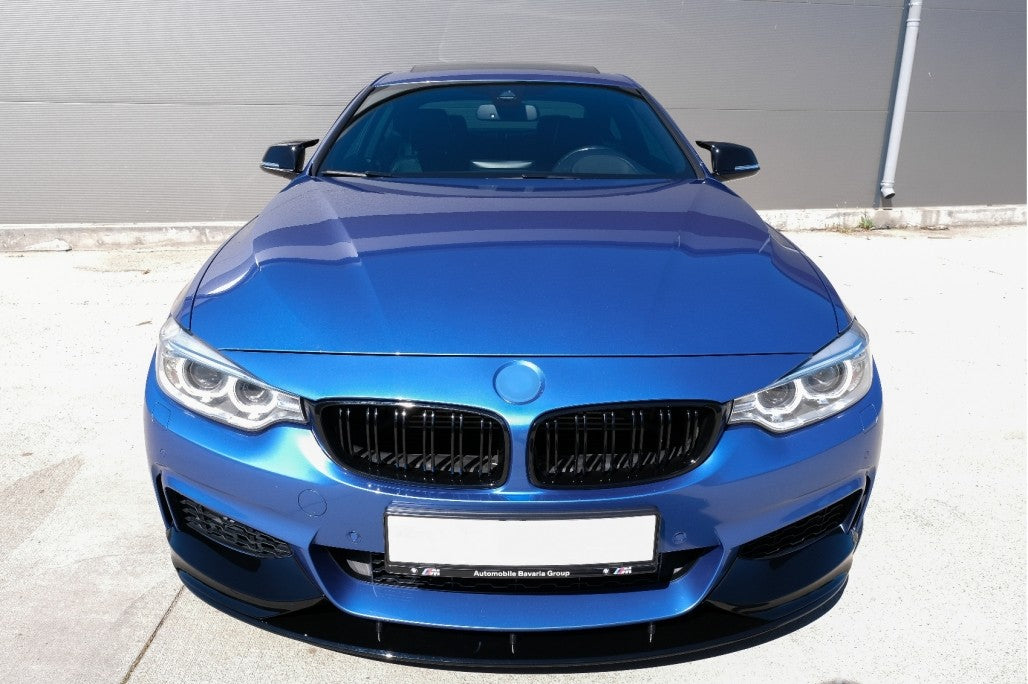 Front Bumper Spoiler Lip & Rear Diffuser Twin Single Outlet M-Performance for BMW 4 Series F32 F33 F36 (2013–2019)