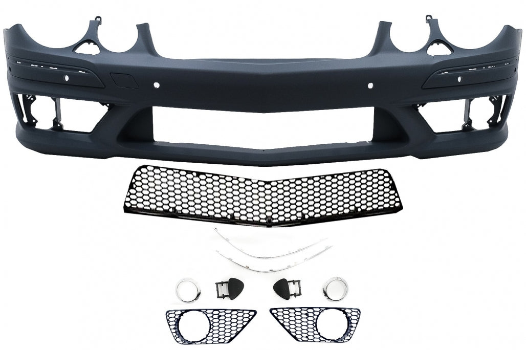 Front Bumper Sport Design without Fog Lights for Mercedes E-Class W211 Facelift (2006–2009)