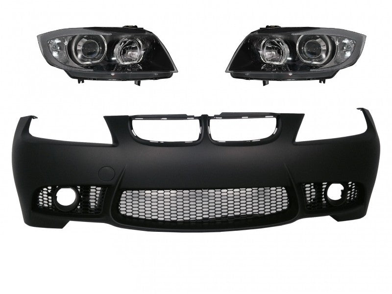 Front Bumper for BMW 3 Series E90 E91 (2004–2008) M3 Style with Angel Eyes Headlights
