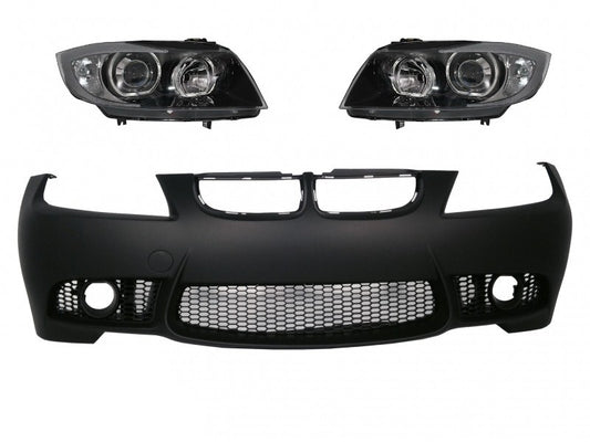 Front Bumper for BMW 3 Series E90 E91 (2004–2008) M3 Style with Angel Eyes Headlights