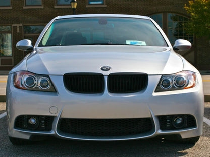 Front Bumper for BMW 3 Series E90 E91 (2004–2008) M3 Style with Double Stripe Grilles