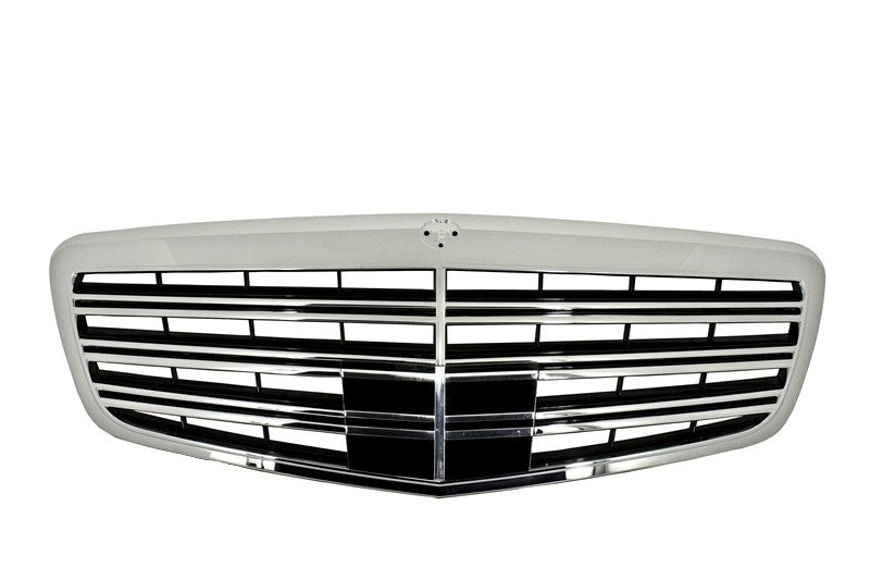 Front Bumper with Central Grille S63 S65 Design for Mercedes S-Class W221 (2005–2012)