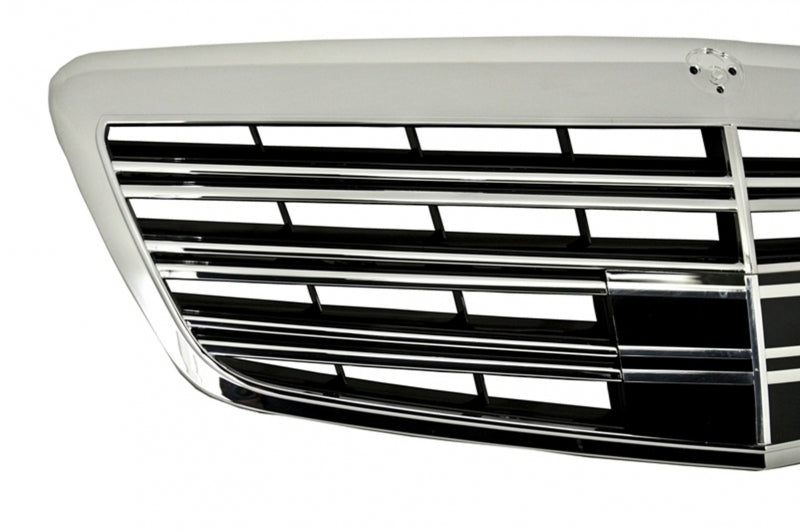 Front Bumper with Central Grille S63 S65 Design for Mercedes S-Class W221 (2005–2012)