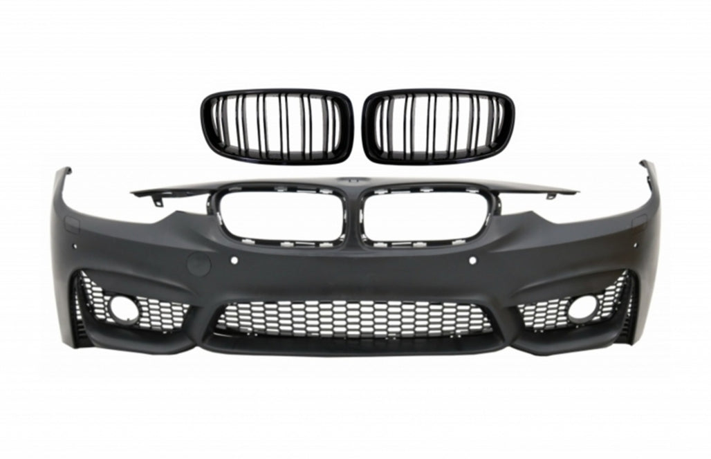 Front Bumper with Double Stripe Grilles M3 Sport EVO Design for BMW 3 Series F30 F31 (2011–2018)
