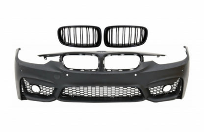 Front Bumper with Double Stripe Grilles M3 Sport EVO Design for BMW 3 Series F30 F31 (2011–2018)