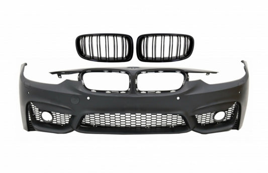Front Bumper with Double Stripe Grilles M3 Sport EVO Design for BMW 3 Series F30 F31 (2011–2018)