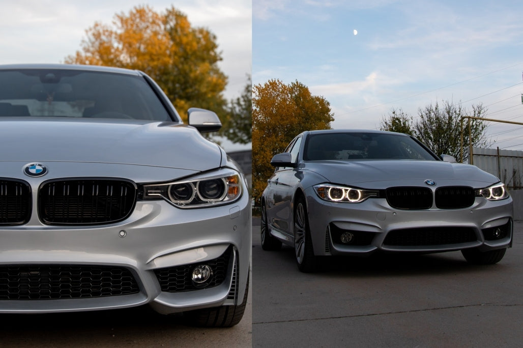 Front Bumper with Double Stripe Grilles M3 Sport EVO Design for BMW 3 Series F30 F31 (2011–2018)