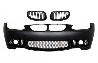 Front Bumper with Double Stripe Kidney Grilles for BMW 3 Series E92 E93 (2006–2009) M3 Design Without PDC