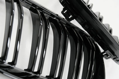 Front Bumper with Double Stripe Kidney Grilles for BMW 3 Series E92 E93 (2006–2009) M3 Design Without PDC