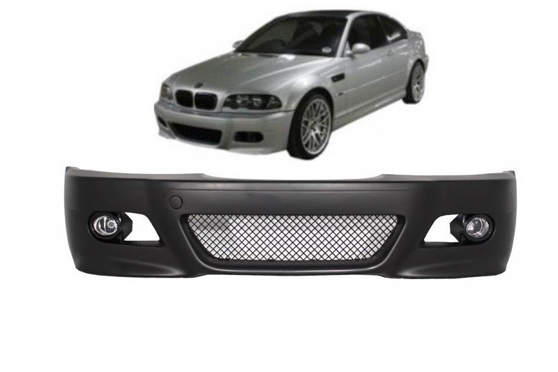 Front Bumper with Fog Lights for BMW 3 Series E46 (1998–2004) M3 Design