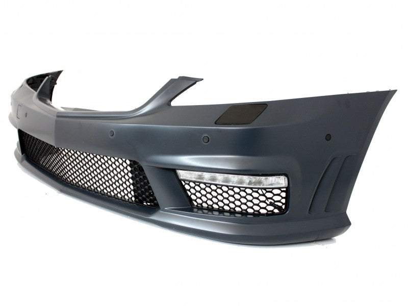 Front Bumper with Single Frame Vertical Grille S63 S65 Design for Mercedes S-Class W221 (2005–2012)