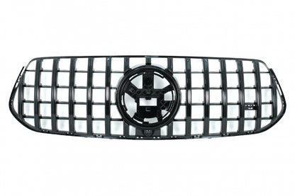 Front Central Grille GT-R Panamericana All Black for Mercedes GLE W167 V167 C167 (2019–06.2023)